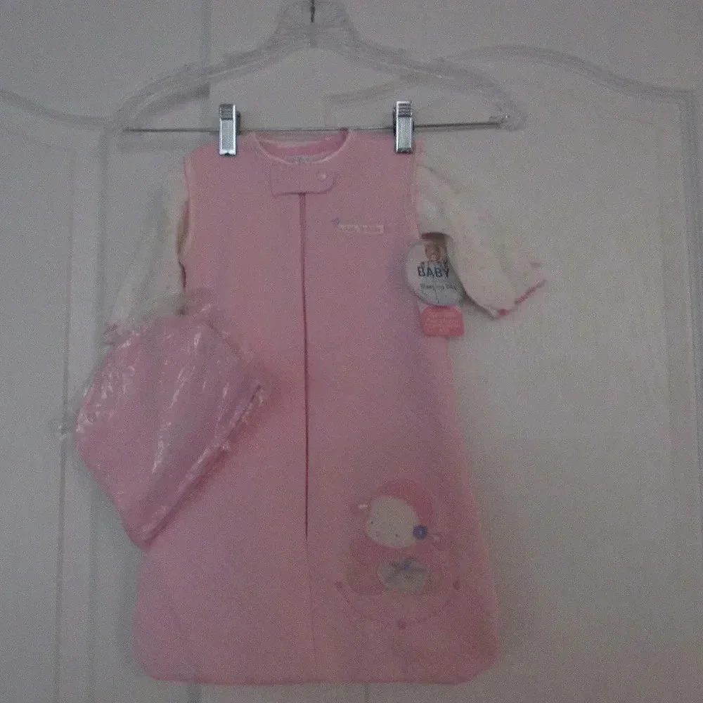 NWT Bon Bebe Baby Girl Sleeping Bag 3-piece Set 3M